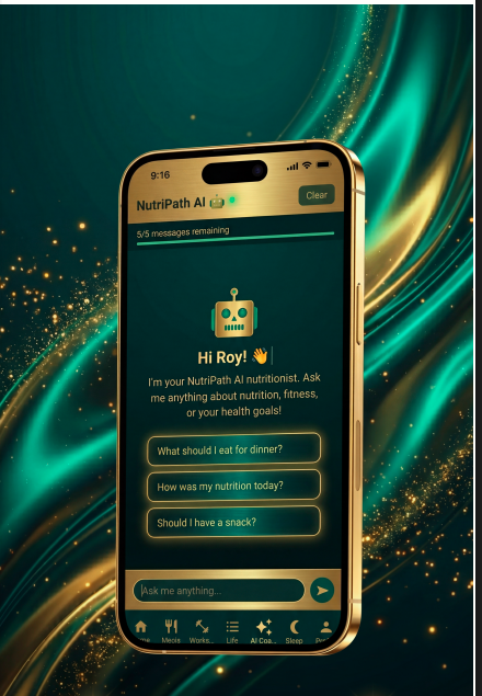NutriPath AI Nutritionist chat screen